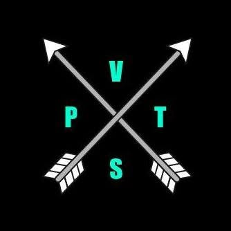 PV Turf Surfers logo — crossed arrows